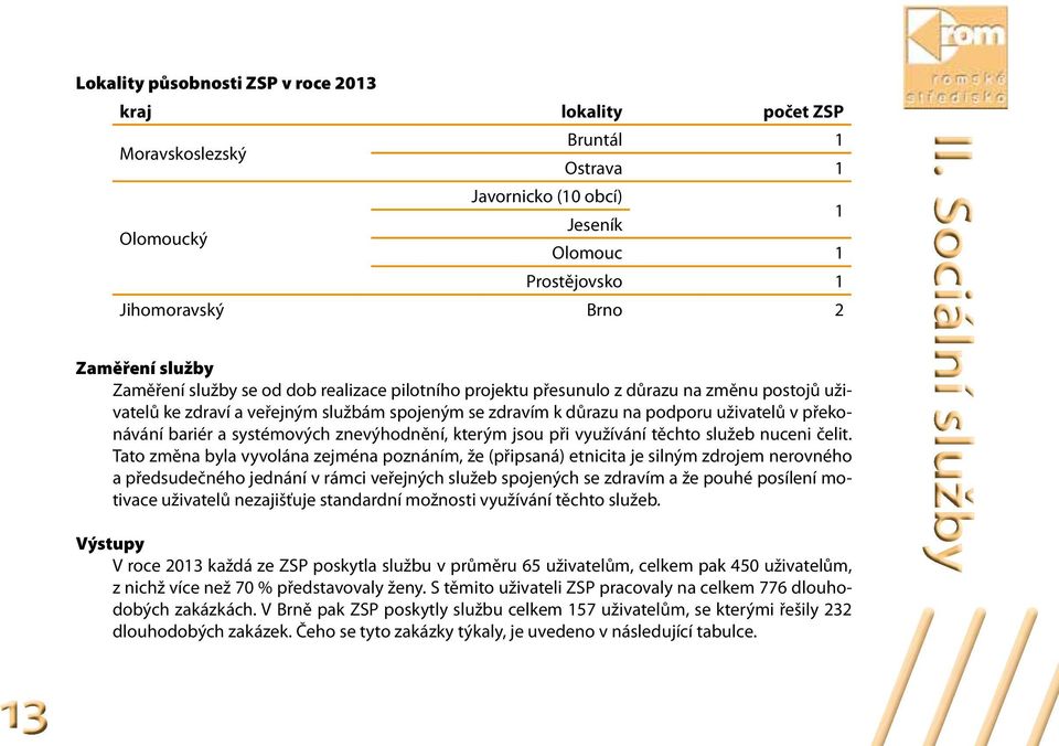 bariér a systémových znevýhodnění, kterým jsou při využívání těchto služeb nuceni čelit.