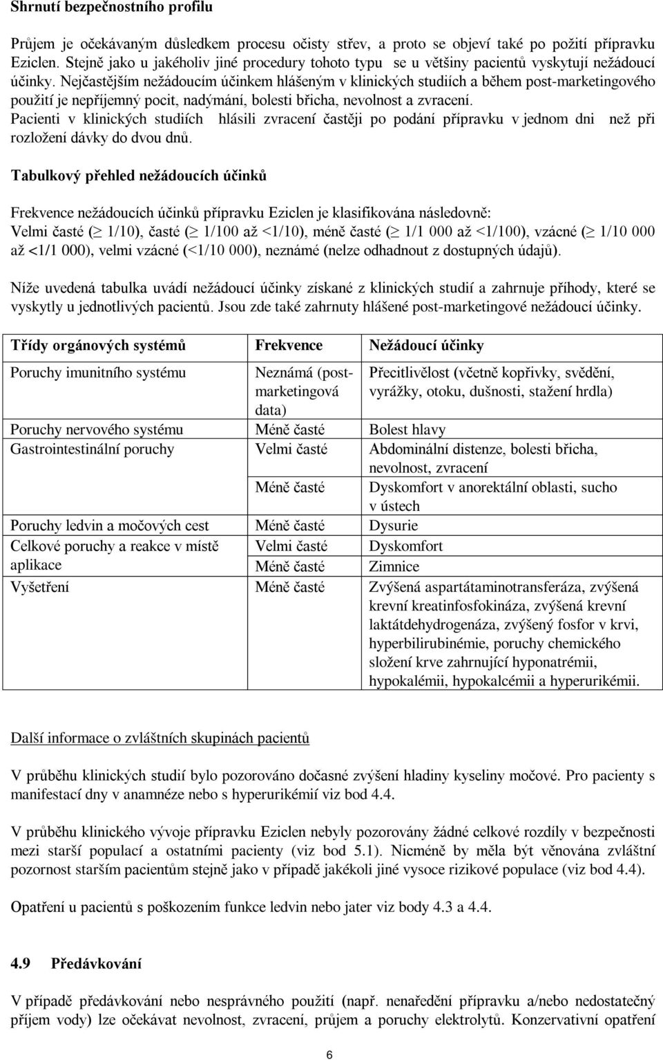 Nejčastějším nežádoucím účinkem hlášeným v klinických studiích a během post-marketingového použití je nepříjemný pocit, nadýmání, bolesti břicha, nevolnost a zvracení.