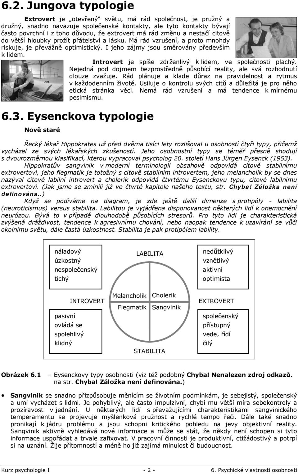 Introvert je spíše zdrženlivý k lidem, ve společnosti plachý. Nejedná pod dojmem bezprostředně působící reality, ale svá rozhodnutí dlouze zvažuje.