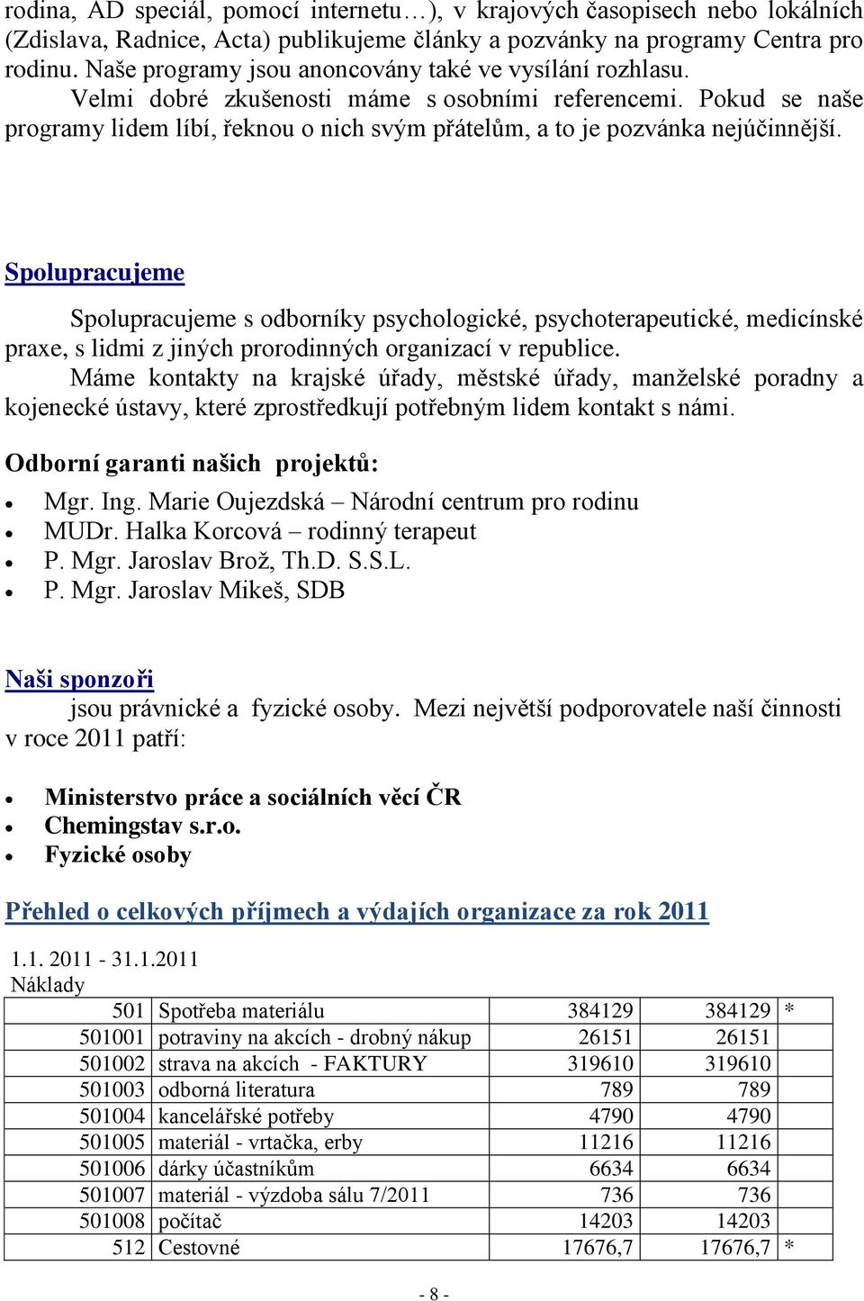 Pokud se naše programy lidem líbí, řeknou o nich svým přátelům, a to je pozvánka nejúčinnější.