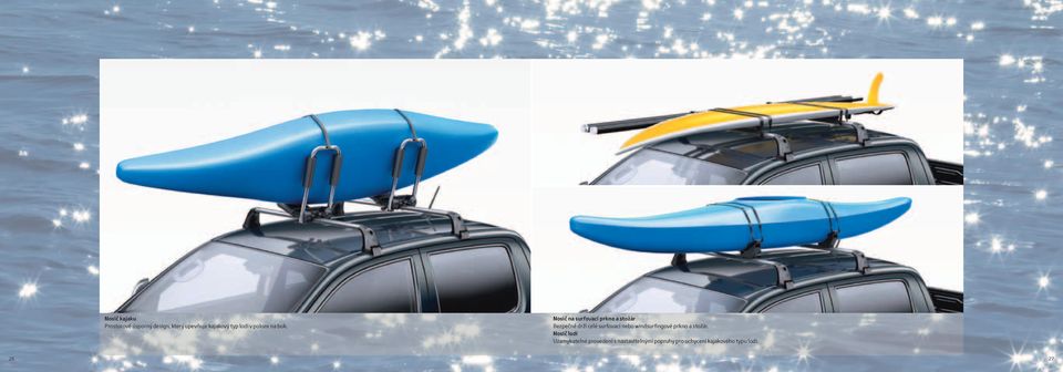 Nosič na surfovací prkno a stožár Bezpečně drží celé surfovací nebo