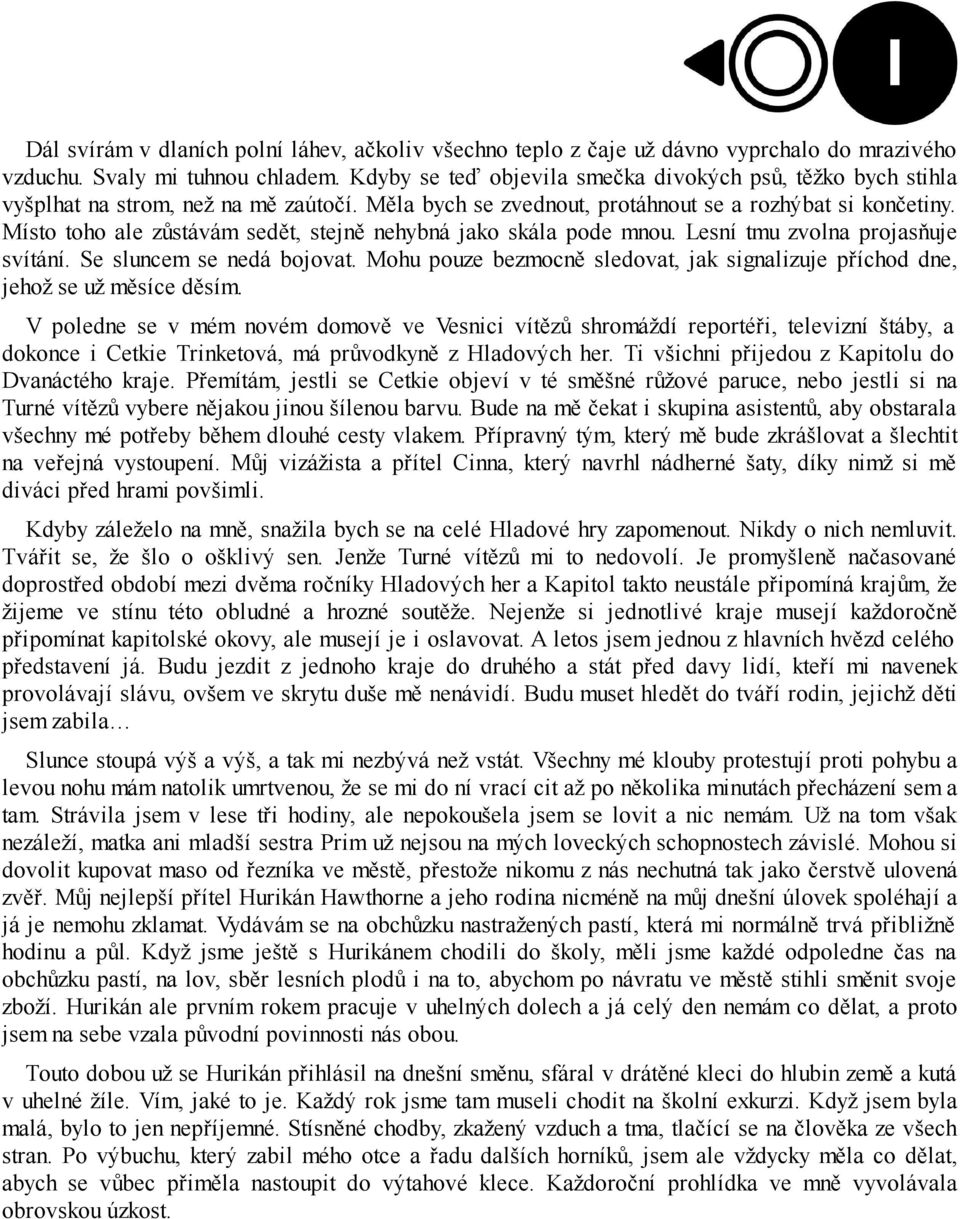 Místo toho ale zůstávám sedět, stejně nehybná jako skála pode mnou. Lesní tmu zvolna projasňuje svítání. Se sluncem se nedá bojovat.