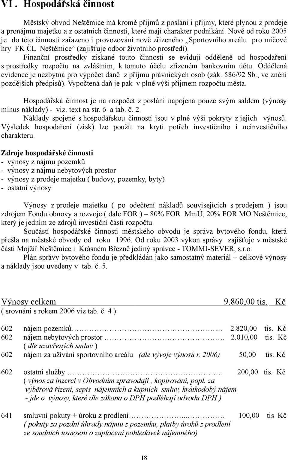 Finanční prostředky získané touto činností se evidují odděleně od hospodaření s prostředky rozpočtu na zvláštním, k tomuto účelu zřízeném bankovním účtu.