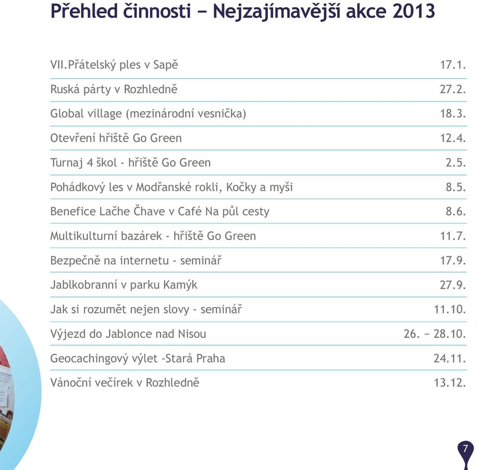 Pohádkový les v Modřanské rokli, Kočky a myši Benefice Lačhe Čhave v Café Na půl cesty Multikulturní bazárek - hřiště Go Green Bezpečně na