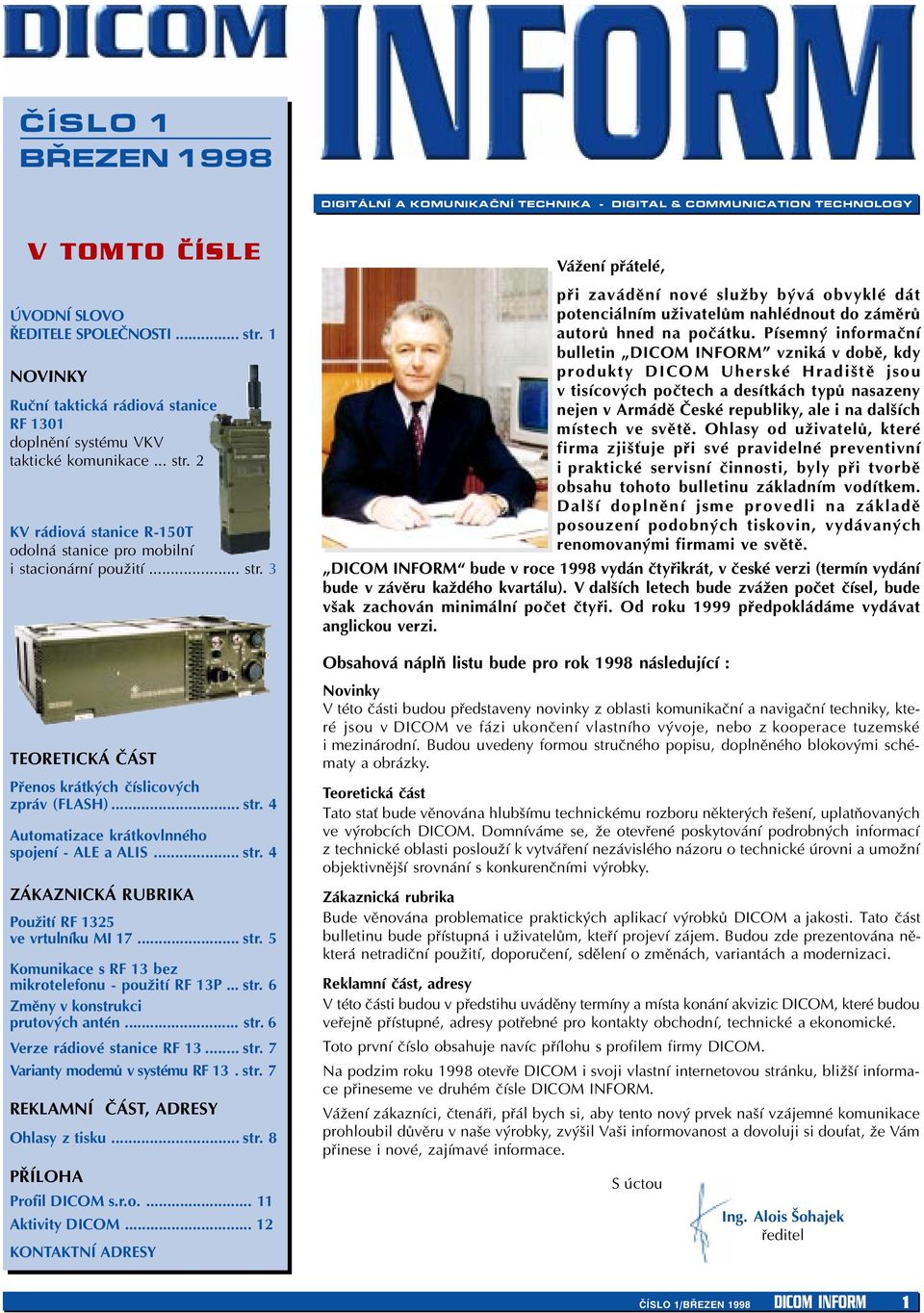 2 KV rádiová stanice R-150T odolná stanice pro mobilní i stacionární použití... str.