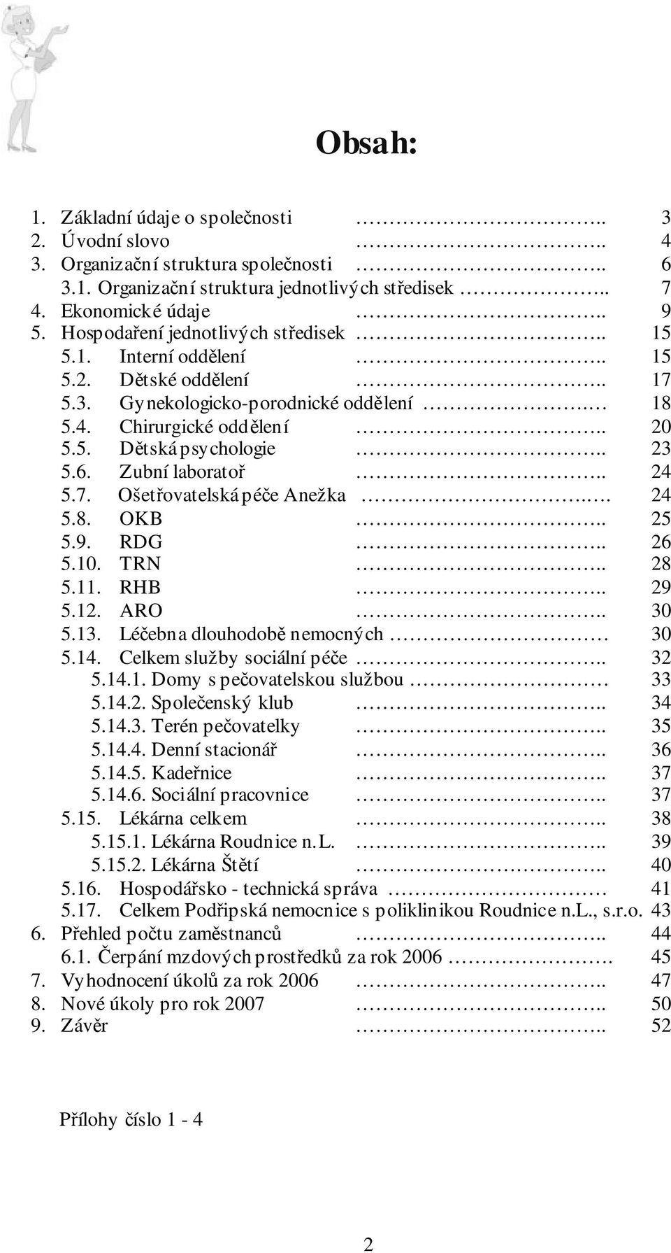 Zubní laboratoř.. 24 5.7. Ošetřovatelská péče Anežka.. 24 5.8. OKB.. 25 5.9. RDG.. 26 5.10. TRN.. 28 5.11. RHB.. 29 5.12. ARO.. 30 5.13. Léčebna dlouhodobě nemocných 30 5.14.