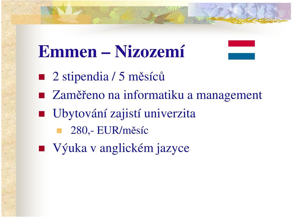 management Ubytování zajistí