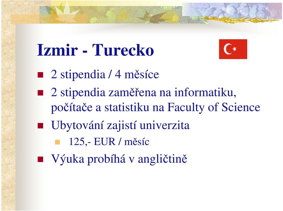 statistiku na Faculty of Science Ubytování