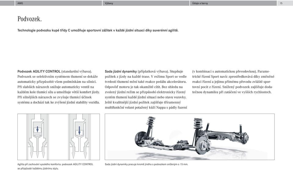 Při slabších nárazech snižuje automaticky ventil na každém kole tlumicí sílu a umožňuje větší komfort jízdy.