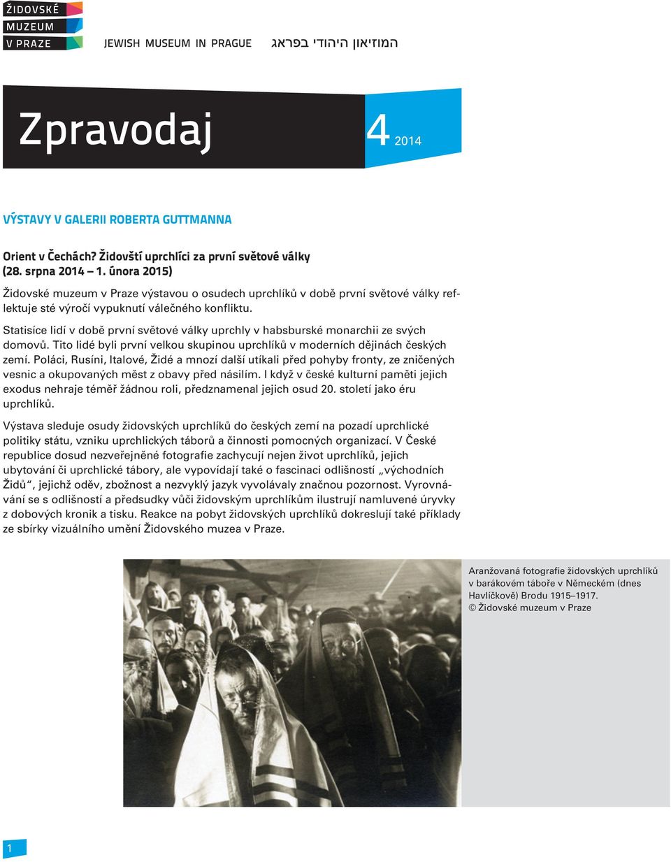 Statisíce lidí v dobì první svìtové války uprchly v habsburské monarchii ze svých domovù. Tito lidé byli první velkou skupinou uprchlíkù v moderních dìjinách èeských zemí.