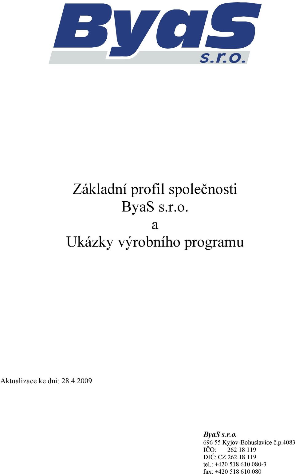 výrobního programu