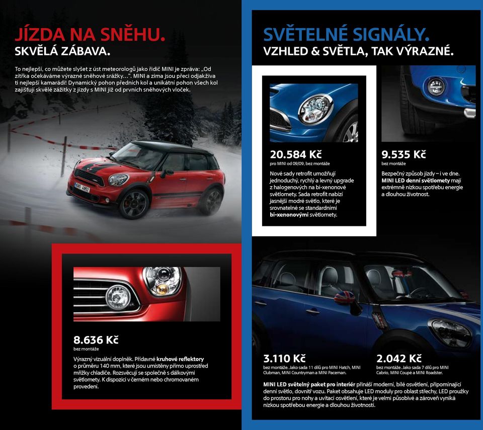 584 Kč pro MINI od 09/09, Nové sady retrofit umožňují jednoduchý, rychlý a levný upgrade z halogenových na bi-xenonové světlomety.