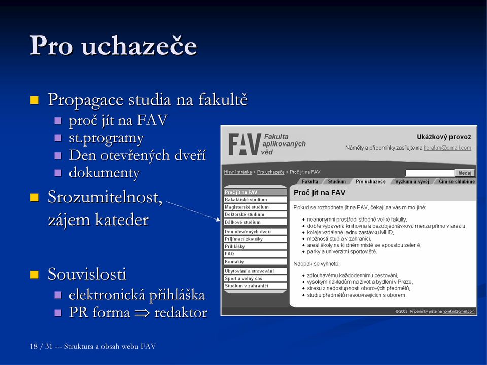 programy Den otevřených ených dveří dokumenty