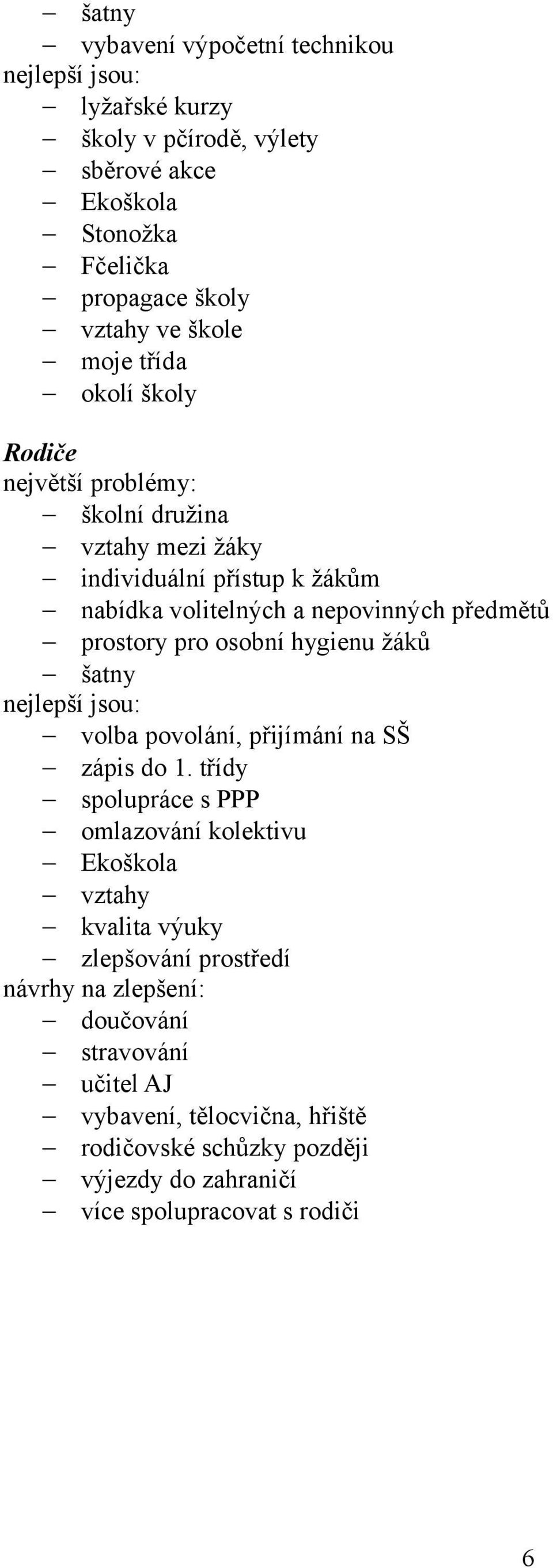 osobní hygienu žáků šatny nejlepší jsou: volba povolání, přijímání na SŠ zápis do 1.