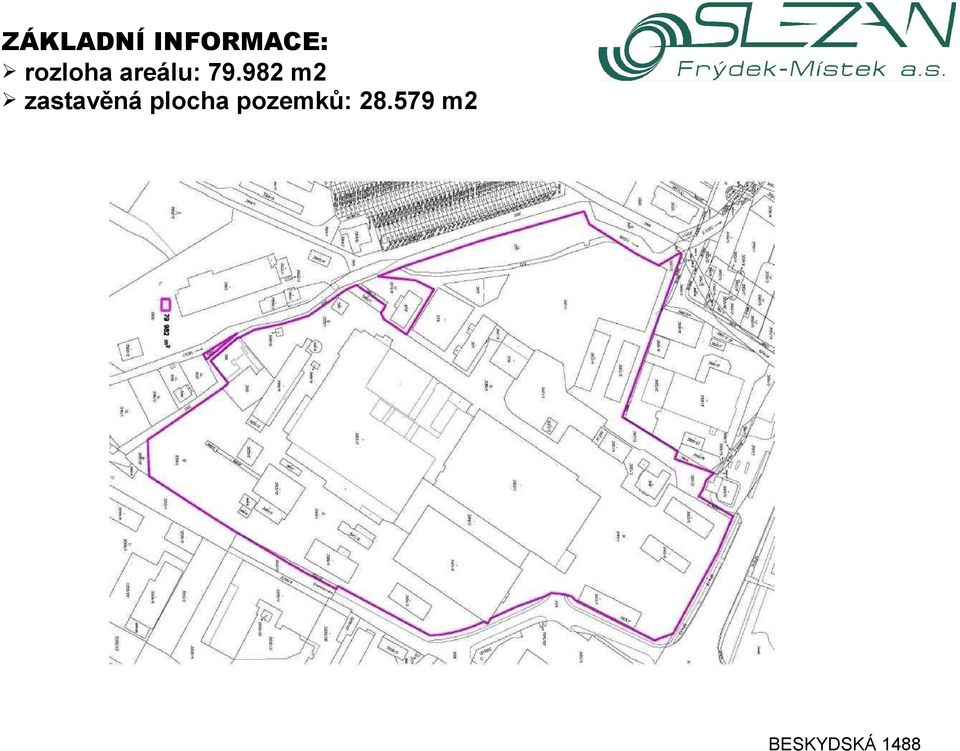 982 m2 zastavěná plocha