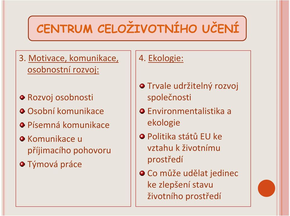 Ekologie: Trvale udržitelný rozvoj společnosti Environmentalistikaa ekologie