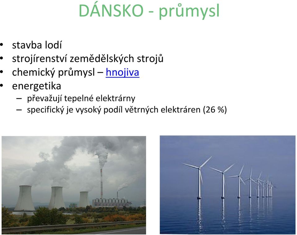 energetika převažují tepelné elektrárny