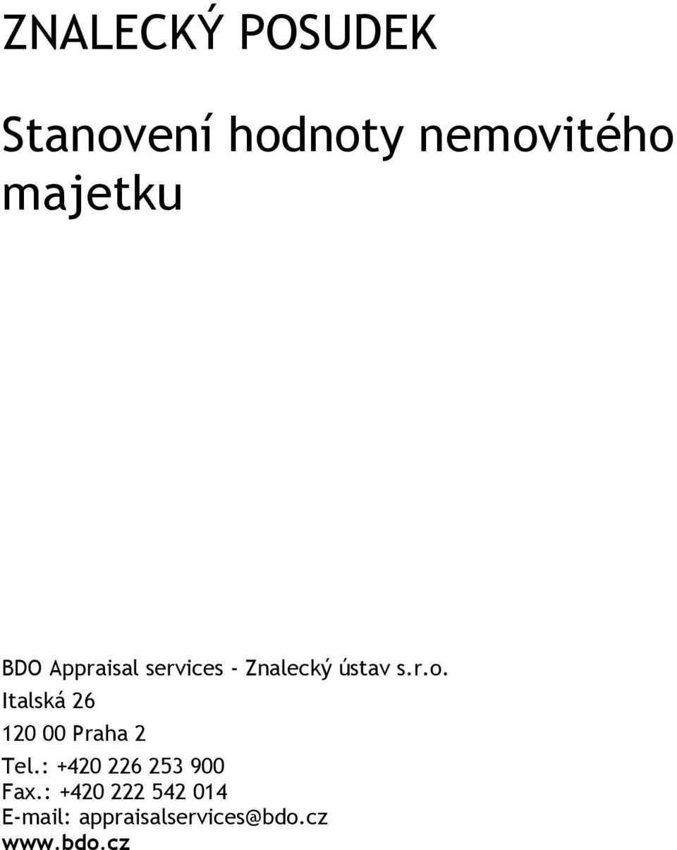 Praha 2 Tel.: +420 226 253 900 Fax.