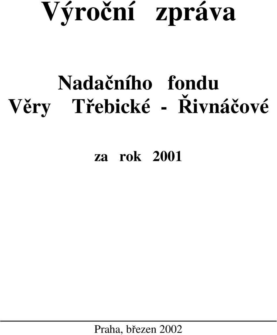 Třebické - Řivnáčové