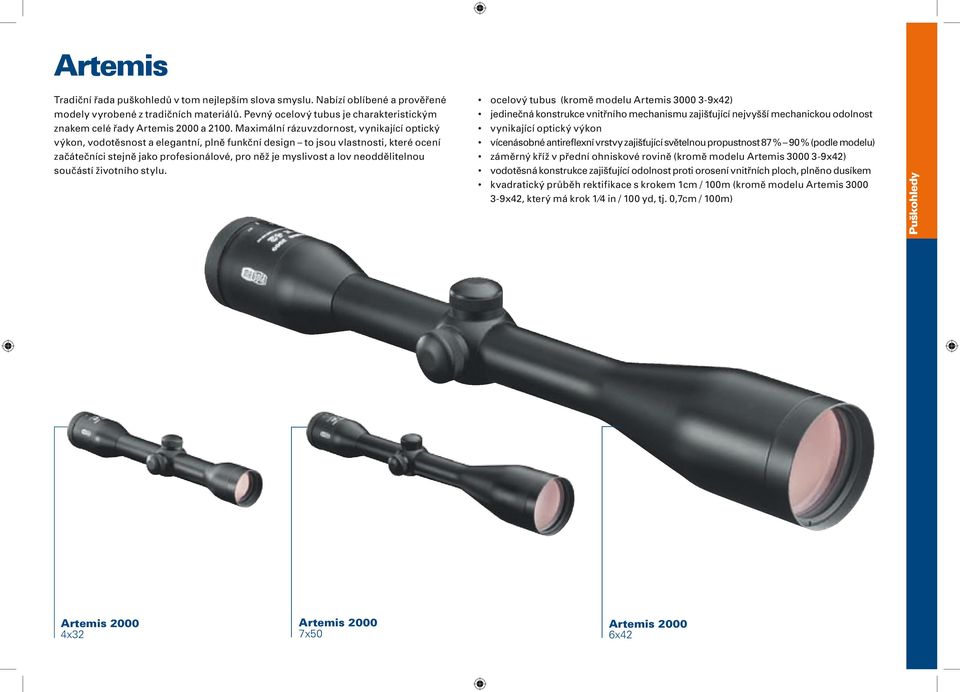 Maximální rázuvzdornost, vynikající optický výkon, vodotěsnost a elegantní, plně funkční design to jsou vlastnosti, které ocení začátečníci stejně jako profesionálové, pro něž je myslivost a lov
