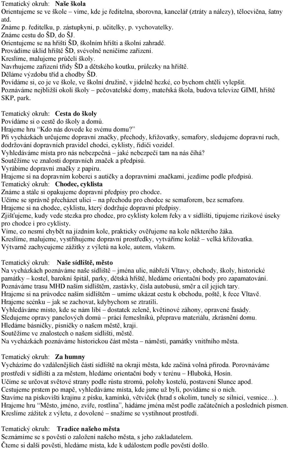 Navrhujeme zařízení třídy ŠD a dětského koutku, průlezky na hřiště. Děláme výzdobu tříd a chodby ŠD. Povídáme si, co je ve škole, ve školní družině, v jídelně hezké, co bychom chtěli vylepšit.