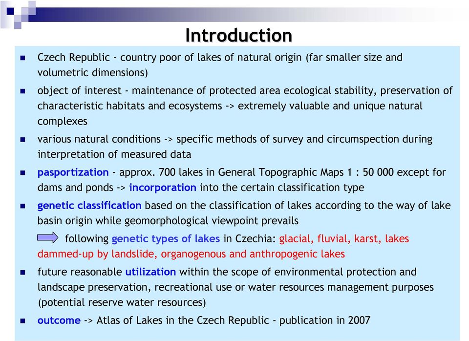 interpretation of measured data pasportization - approx.