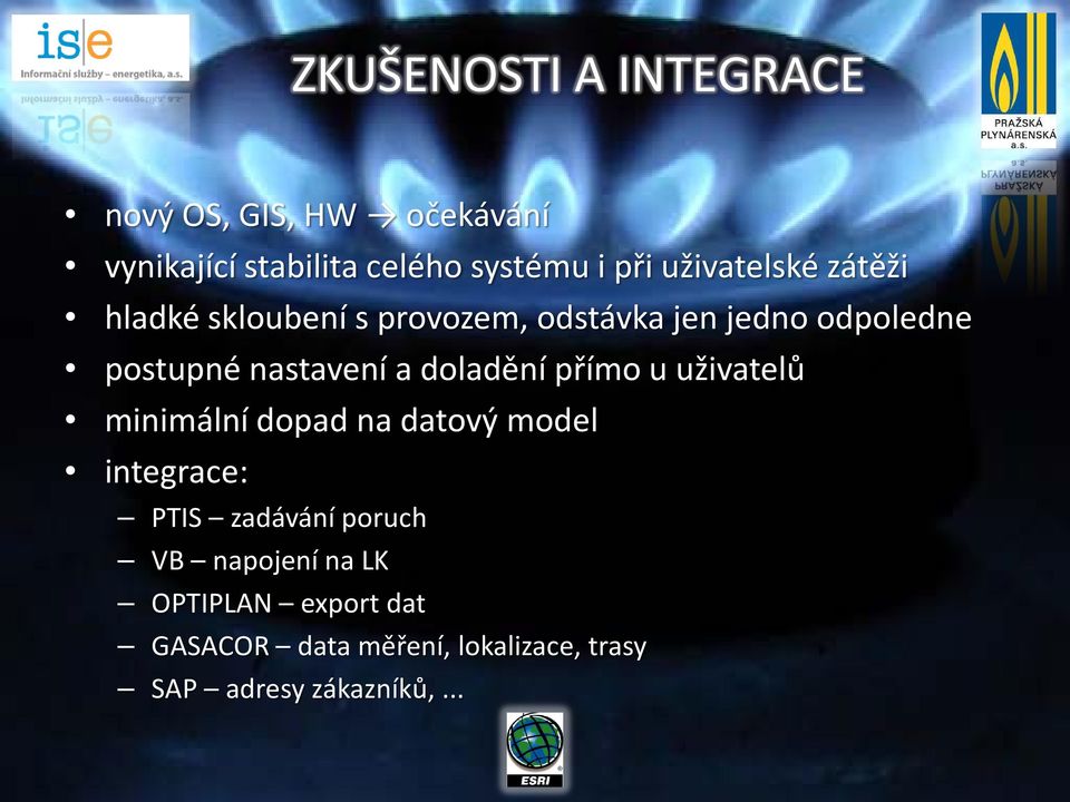 a doladění přímo u uživatelů minimální dopad na datový model integrace: PTIS zadávání poruch VB