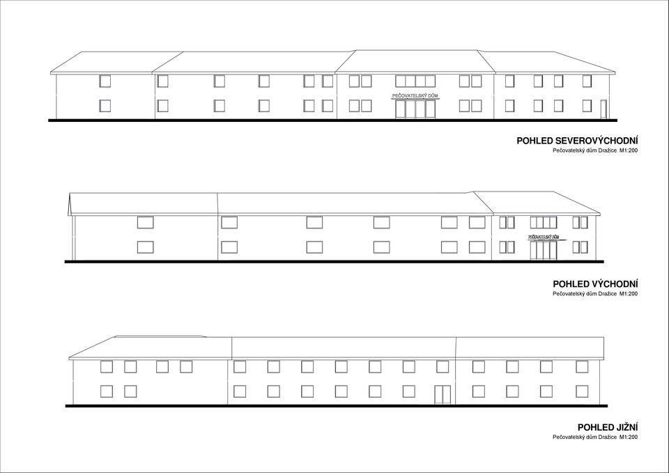 Pečovatelský dům Dražice M1:200