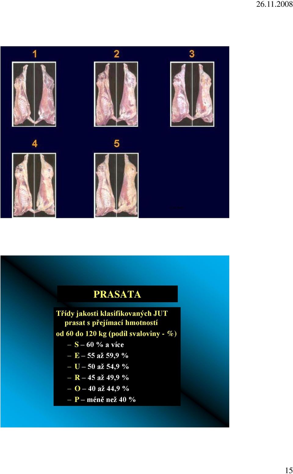 svaloviny - %) S 60 % a více E 55 aţ 59,9 % U 50 aţ