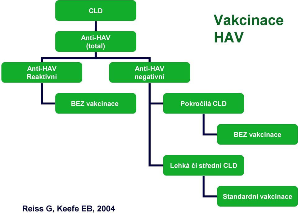 Pokročilá CLD BEZ vakcinace Lehká či střední