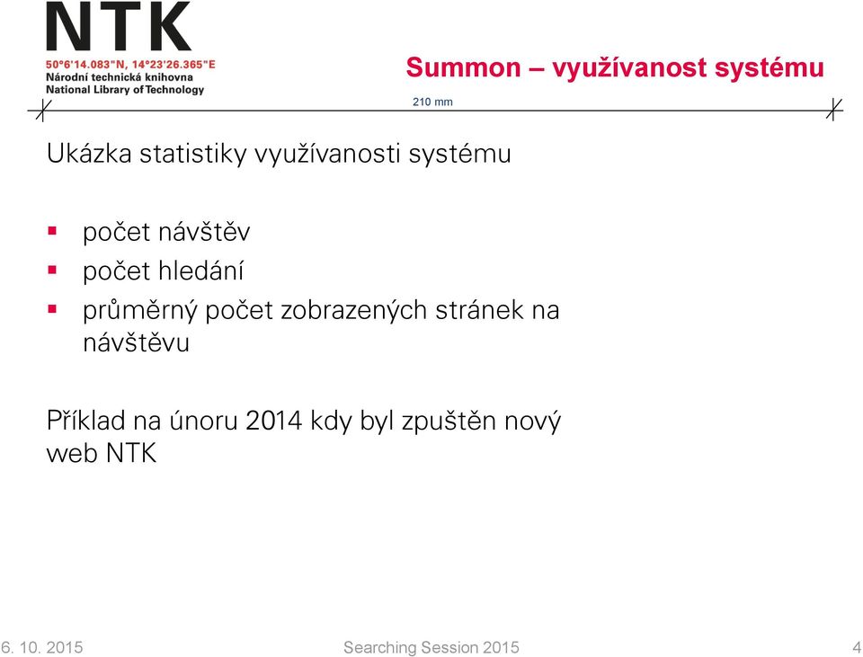 průměrný počet zobrazených stránek na návštěvu Příklad