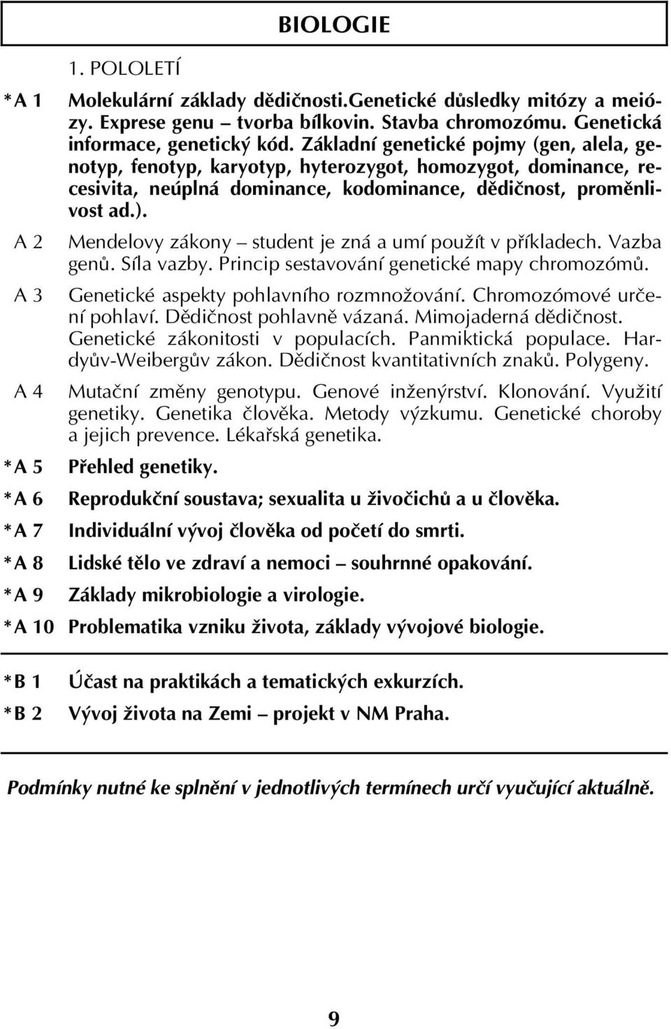 Základní genetické pojmy (gen, alela, genotyp, fenotyp, karyotyp, hyterozygot, homozygot, dominance, recesivita, neúplná dominance, kodominance, dědičnost, proměnlivost ad.).