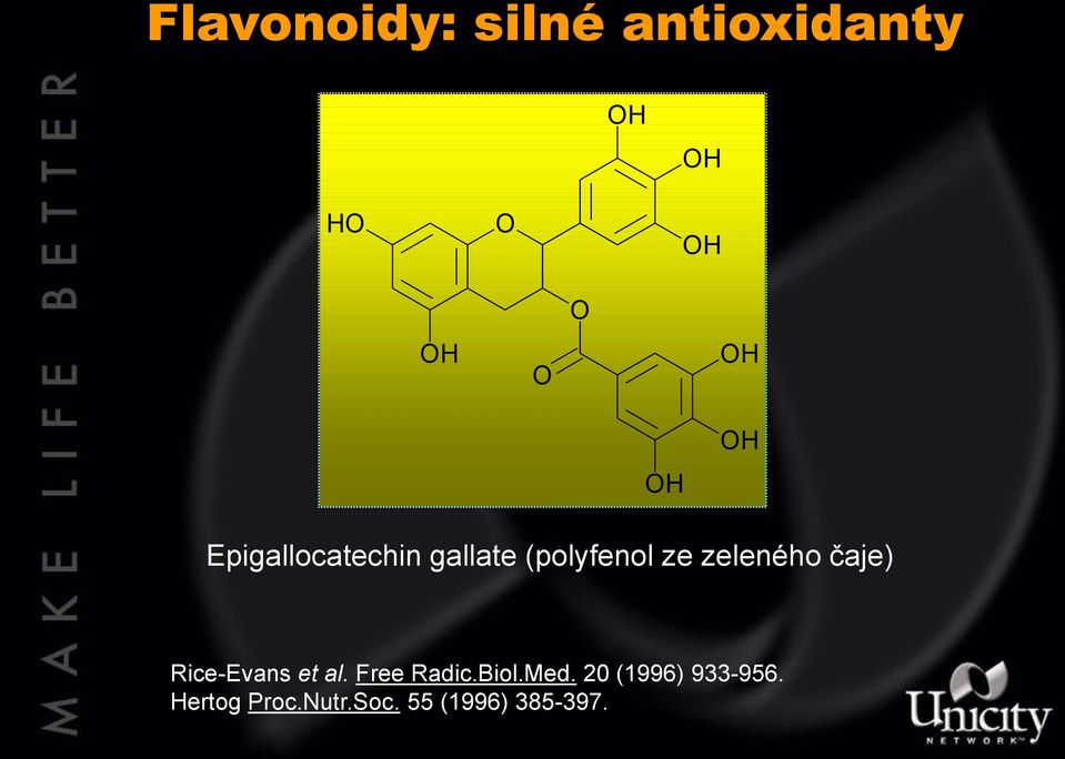 zeleného čaje) Rice-Evans et al. Free Radic.Biol.Med.