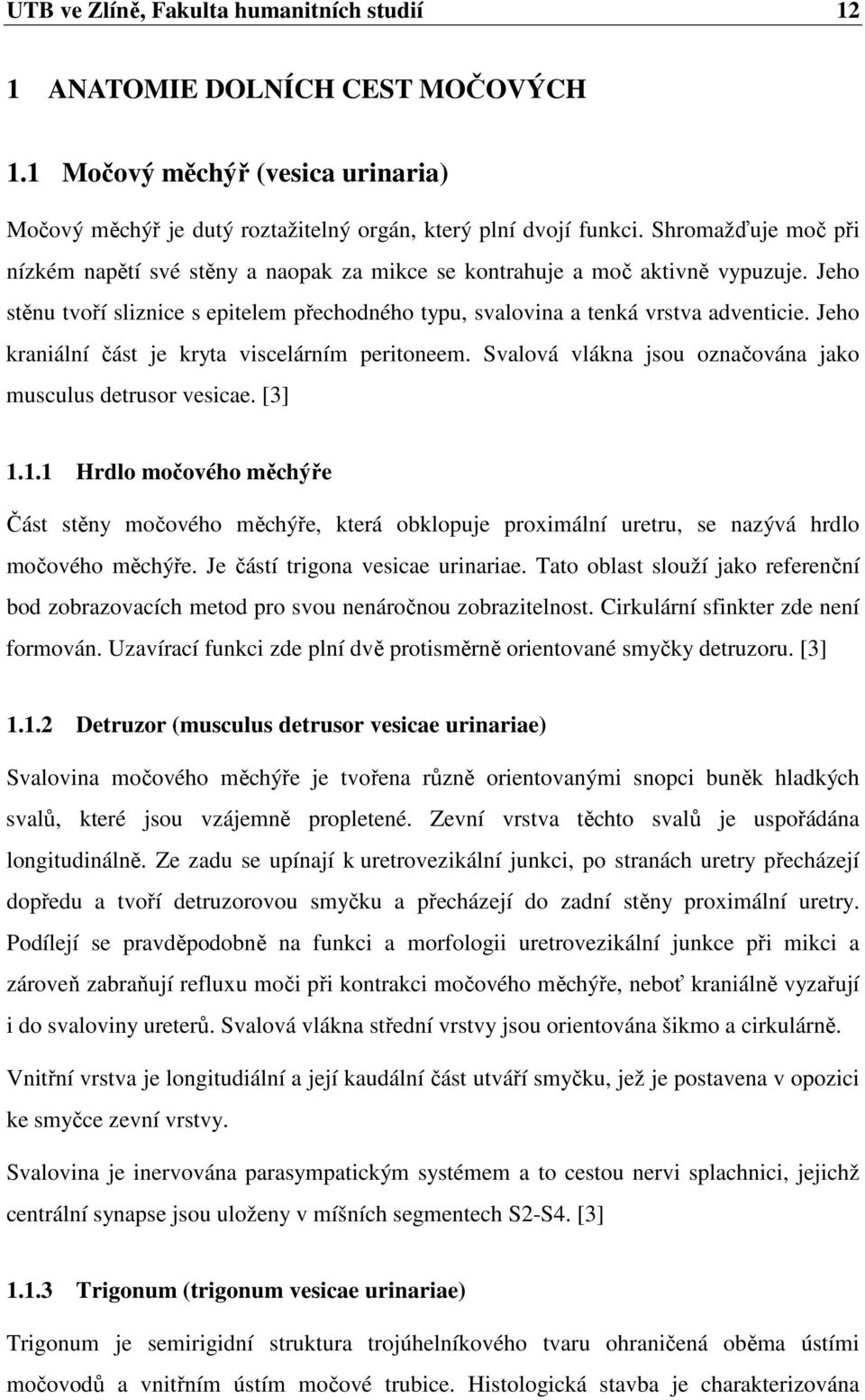 Jeho kraniální část je kryta viscelárním peritoneem. Svalová vlákna jsou označována jako musculus detrusor vesicae. [3] 1.