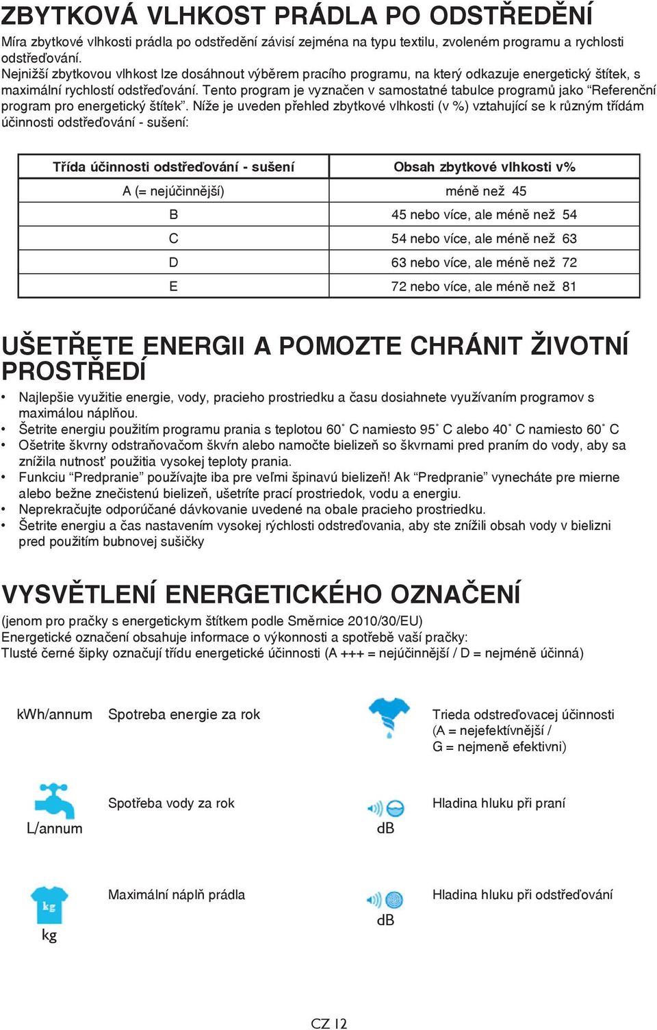 Tento program je vyznačen v samostatné tabulce programů jako Referenční program pro energetický štítek.