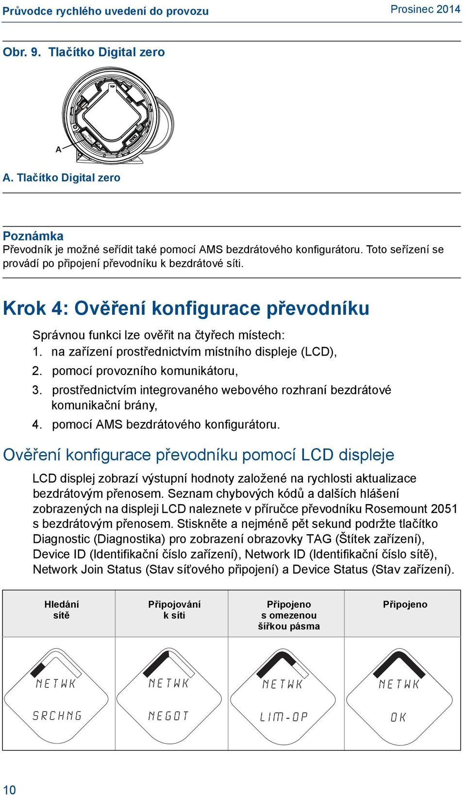 na zařízení prostřednictvím místního displeje (LCD), 2. pomocí provozního komunikátoru, 3. prostřednictvím integrovaného webového rozhraní bezdrátové komunikační brány, 4.