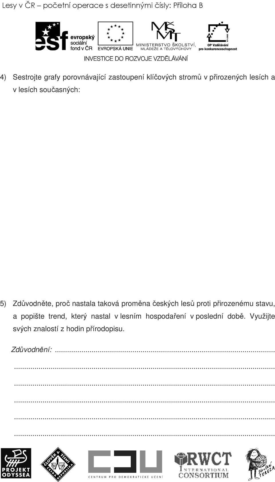 nastala taková proměna českých lesů proti přirozenému stavu, a popište trend, který nastal v