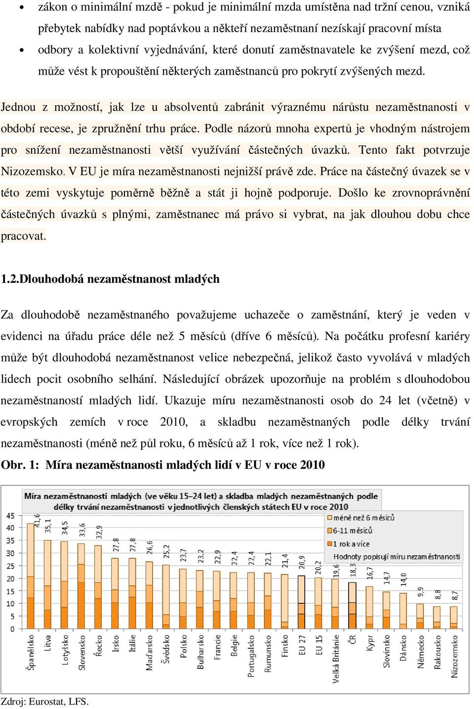 Jednou z možností, jak lze u absolventů zabránit výraznému nárůstu nezaměstnanosti v období recese, je zpružnění trhu práce.