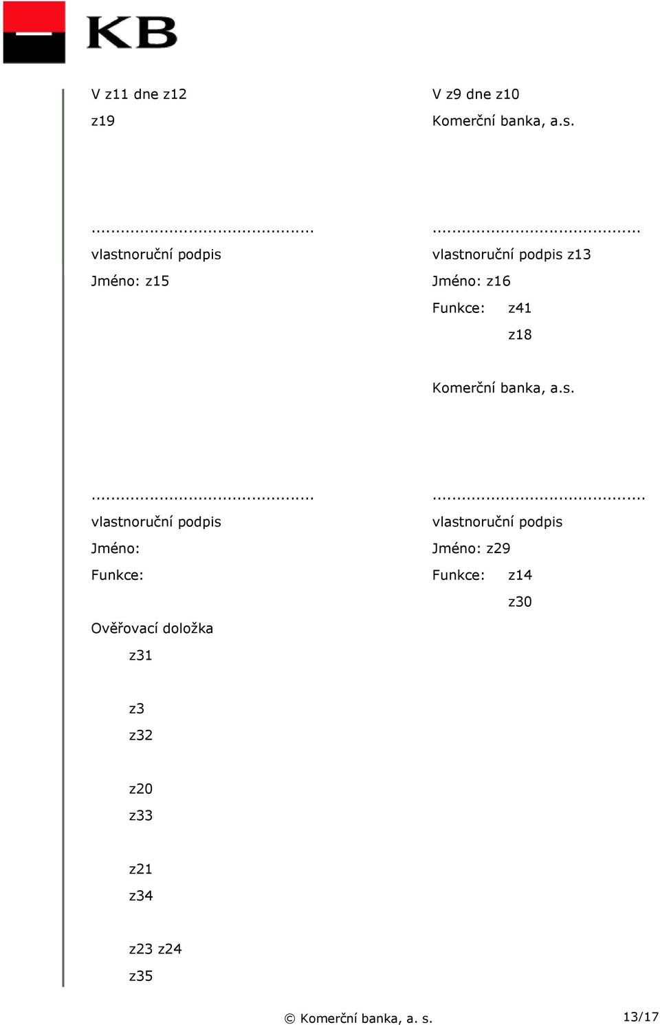 z41 z18 Komerční banka, a.s.