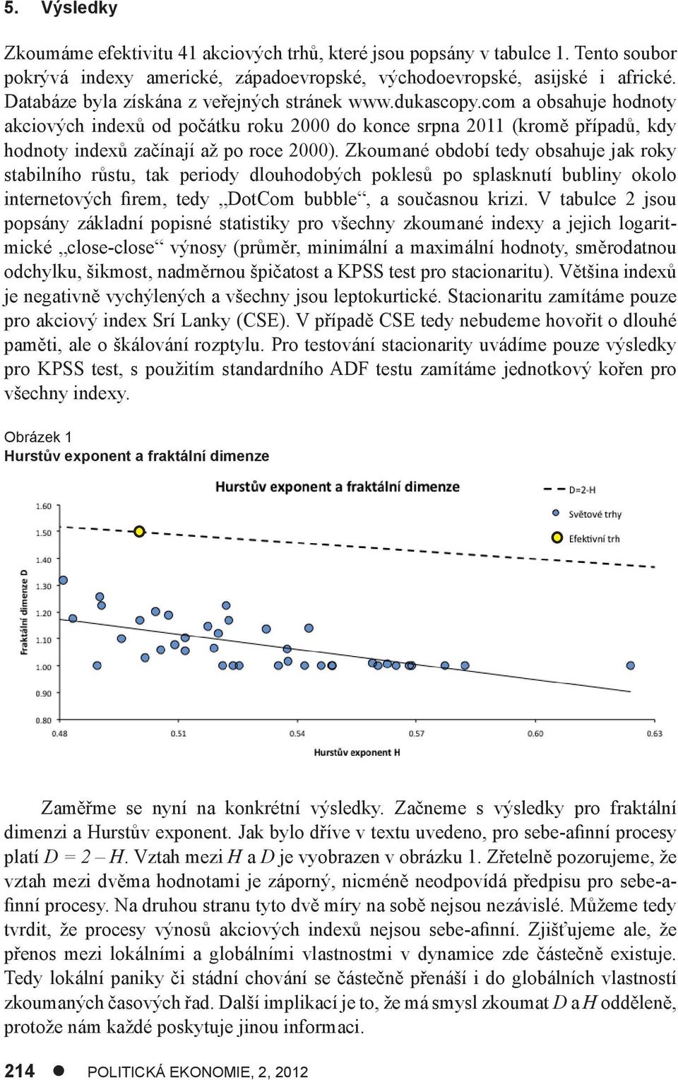 Zkoumané období tedy obsahuje jak roky stabilního růstu, tak periody dlouhodobých poklesů po splasknutí bubliny okolo internetových firem, tedy DotCom bubble, a současnou krizi.