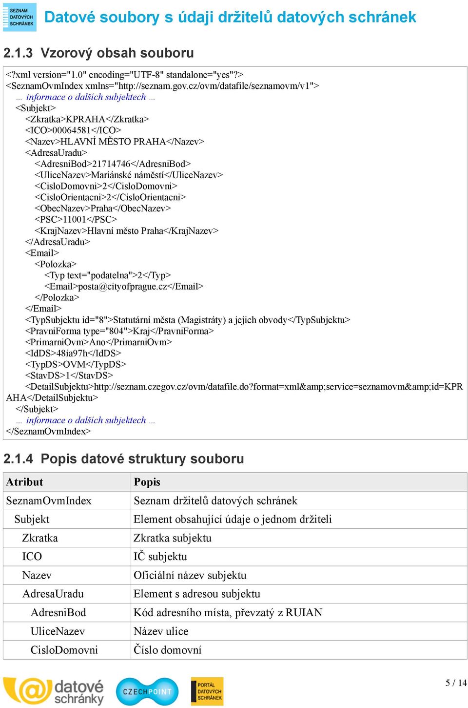 <UliceNazev>Mariánské náměstí</ulicenazev> <CisloDomovni>2</CisloDomovni> <CisloOrientacni>2</CisloOrientacni> <ObecNazev>Praha</ObecNazev> <PSC>11001</PSC> <KrajNazev>Hlavní město Praha</KrajNazev>