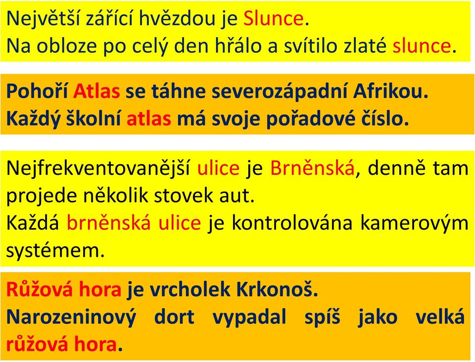 Nejfrekventovanější ulice je Brněnská, denně tam projede několik stovek aut.