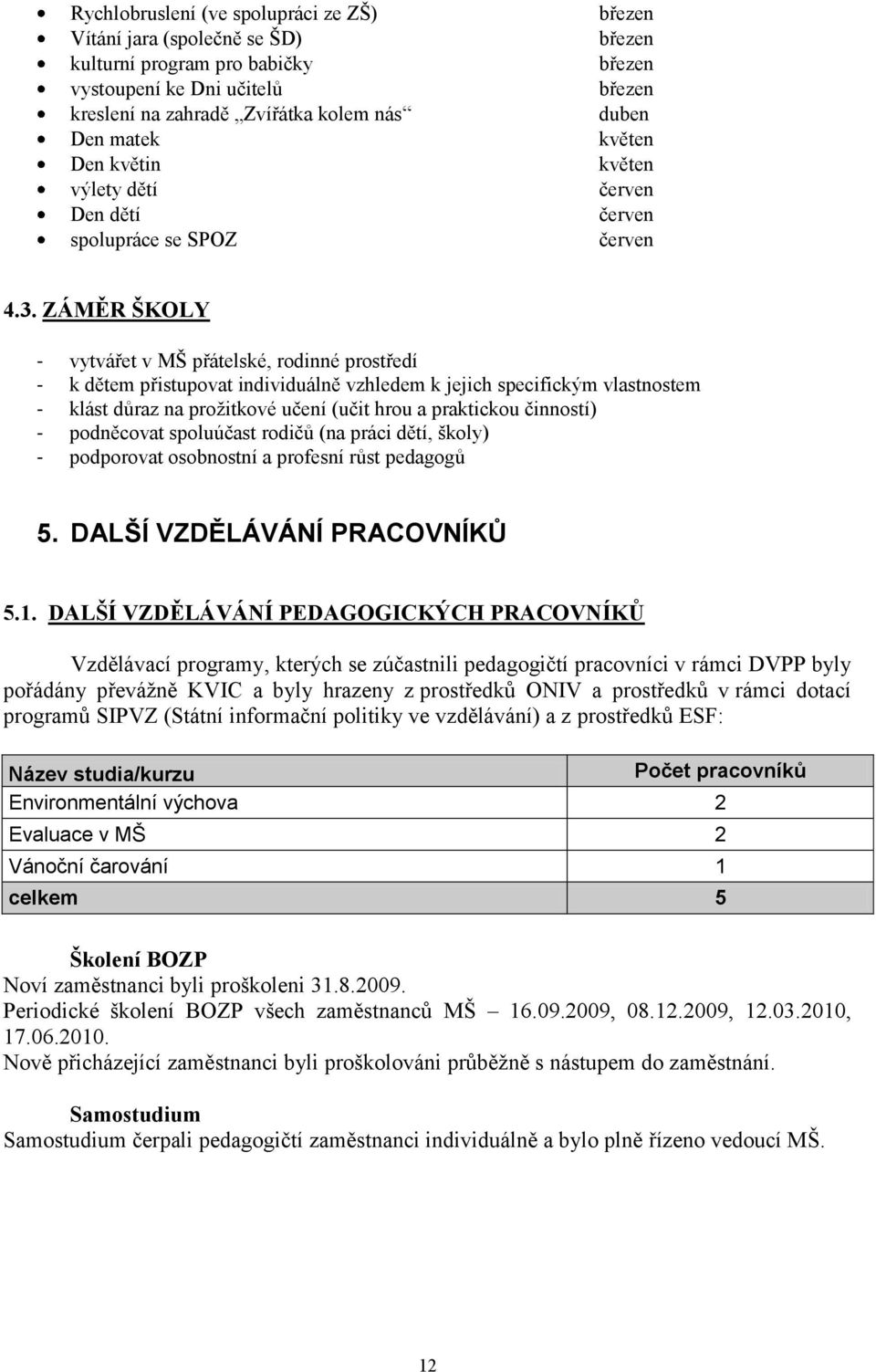 ZÁMĚR ŠKOLY - vytvářet v MŠ přátelské, rodinné - k dětem přistupovat individuálně vzhledem k jejich specifickým vlastnostem - klást důraz na prožitkové učení (učit hrou a praktickou činností) -