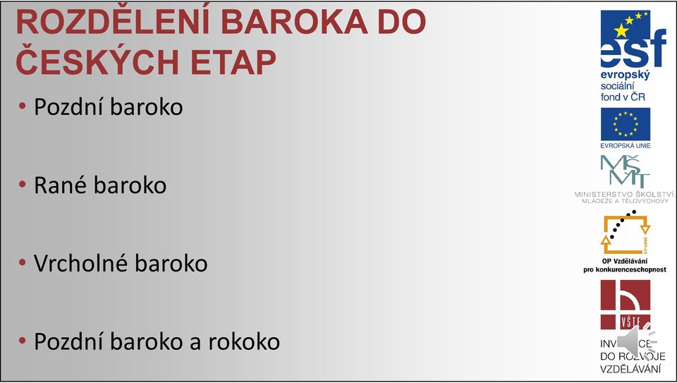 baroko Rané baroko