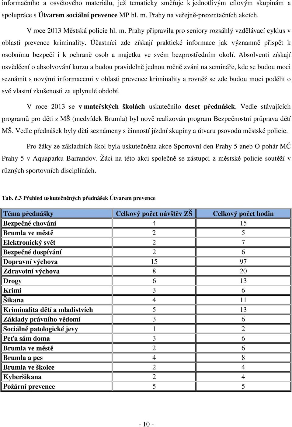 Účastníci zde získají praktické informace jak významně přispět k osobnímu bezpečí i k ochraně osob a majetku ve svém bezprostředním okolí.