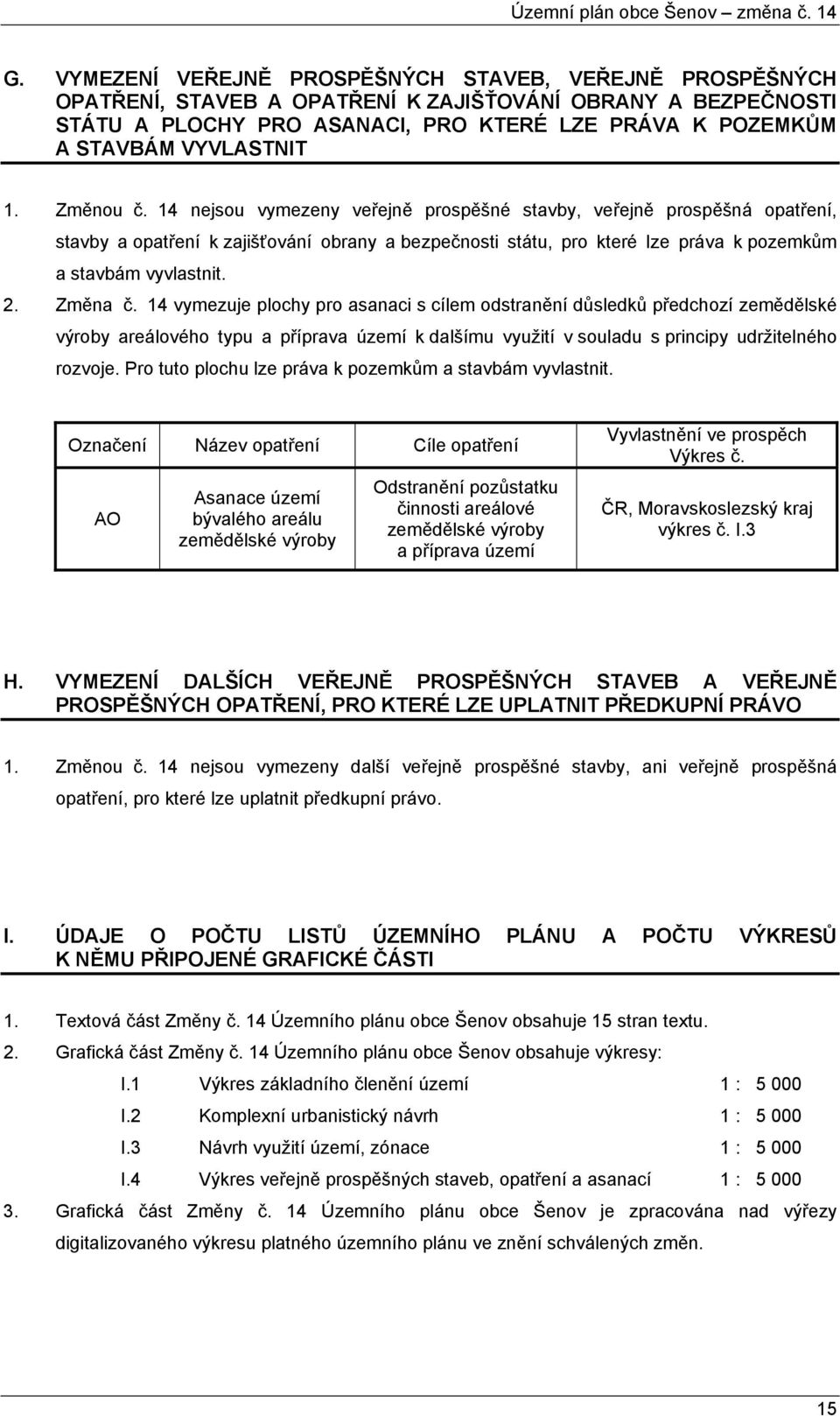 _14 nejsou vymezeny veřejně prospěšné stavby, veřejně prospěšná opatření, stavby a opatření k zajišťování obrany a bezpečnosti státu, pro které lze práva k pozemkům a stavbám vyvlastnit. 2. Změna_č.