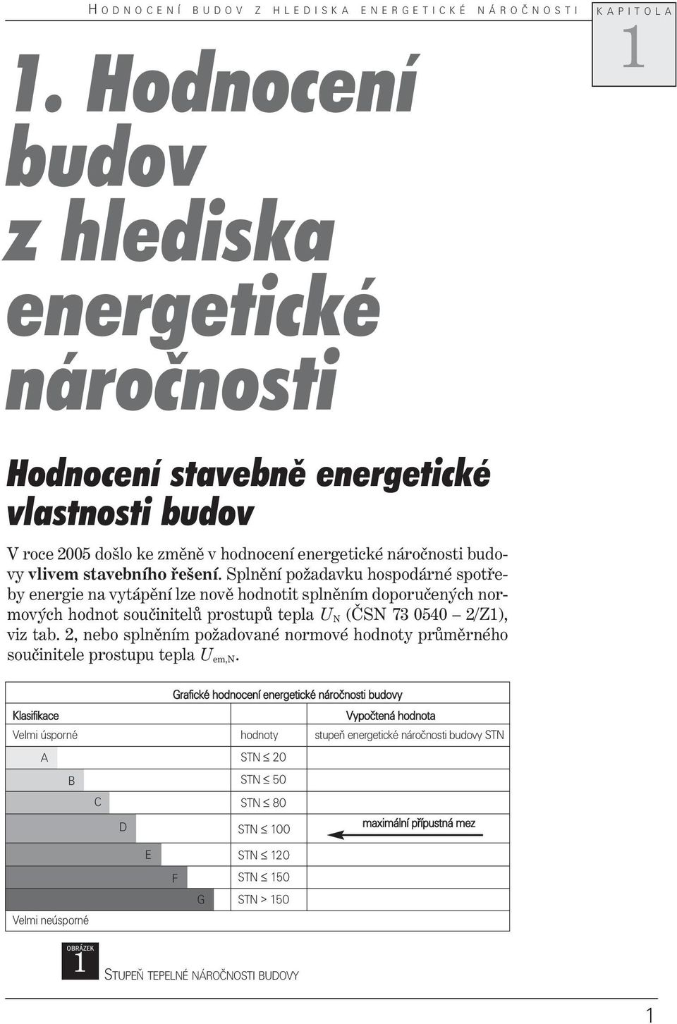 Splnění požadavku hospodárné spotřeby energie na vytápění lze nově hodnotit splněním doporučených normových hodnot součinitelů prostupů tepla U N (ČSN 73 0540 2/Z), viz tab.