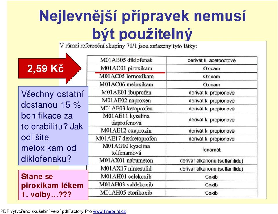 bonifikace za tolerabilitu?