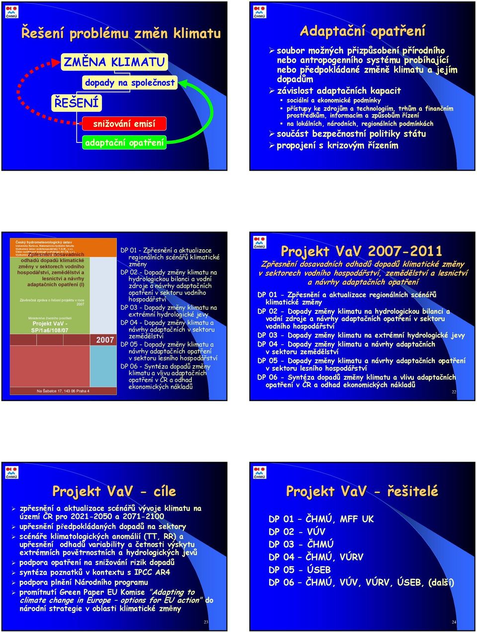 a způsobům řízení na lokálních, národních, regionálních podmínkách součást bezpečnostní politiky státu propojení s krizovým řízením Universita Karlova, Matematicko-fyzikální fakulta Výzkumný ústav