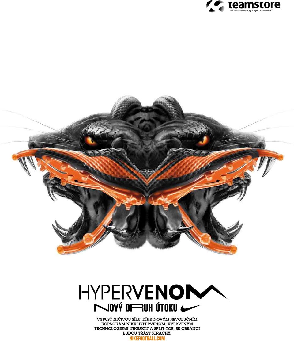 HYPERVENOM, VYBAVENÝM TECHNOLOGIEMI NIKESKIN